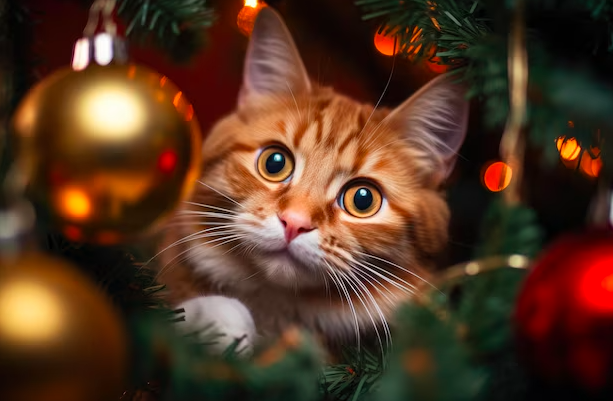 Wallpaper:-Qwykqxdu-8= Christmas Cat